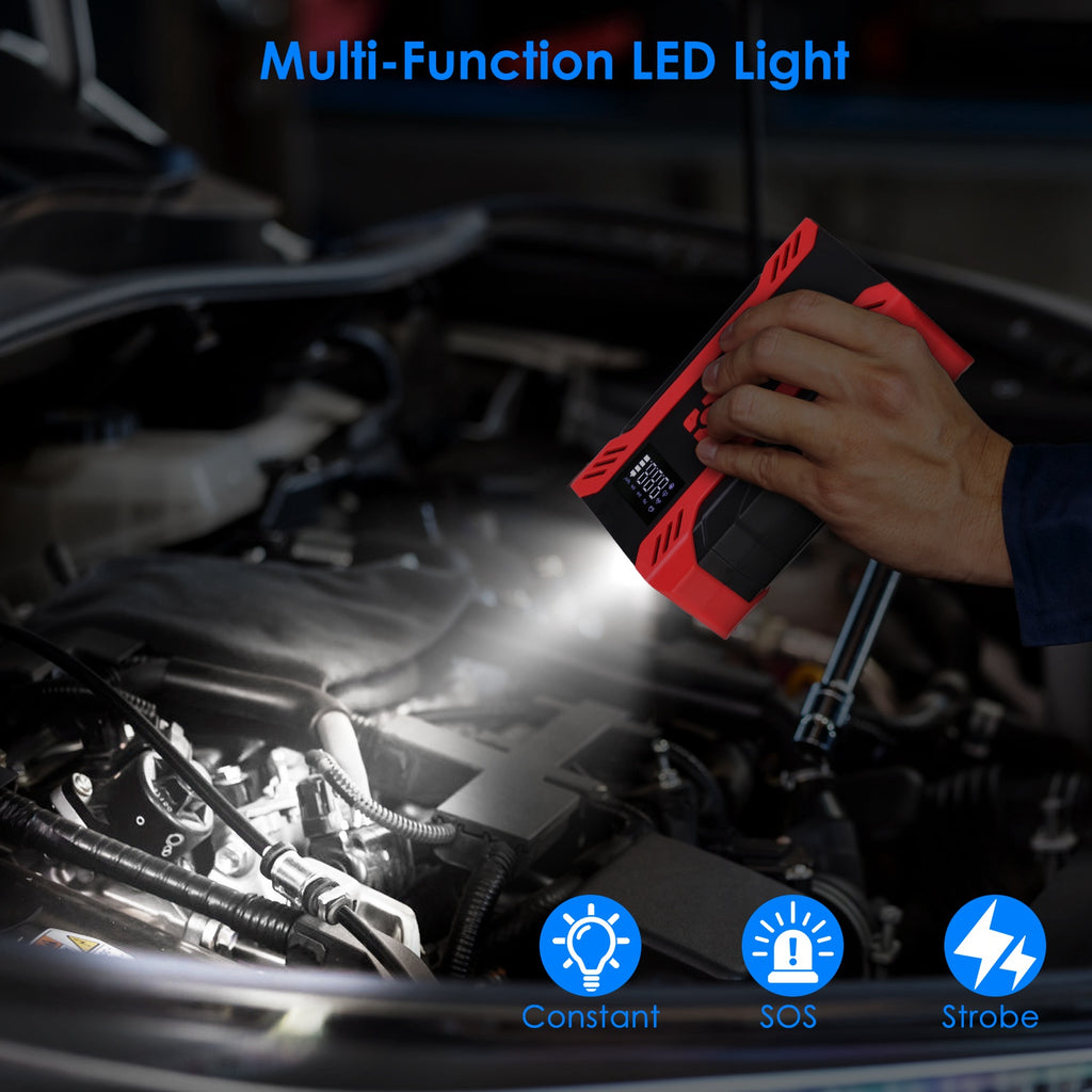 Portable Jump Starter with Air Compressor - Ultimate Roadside Kit