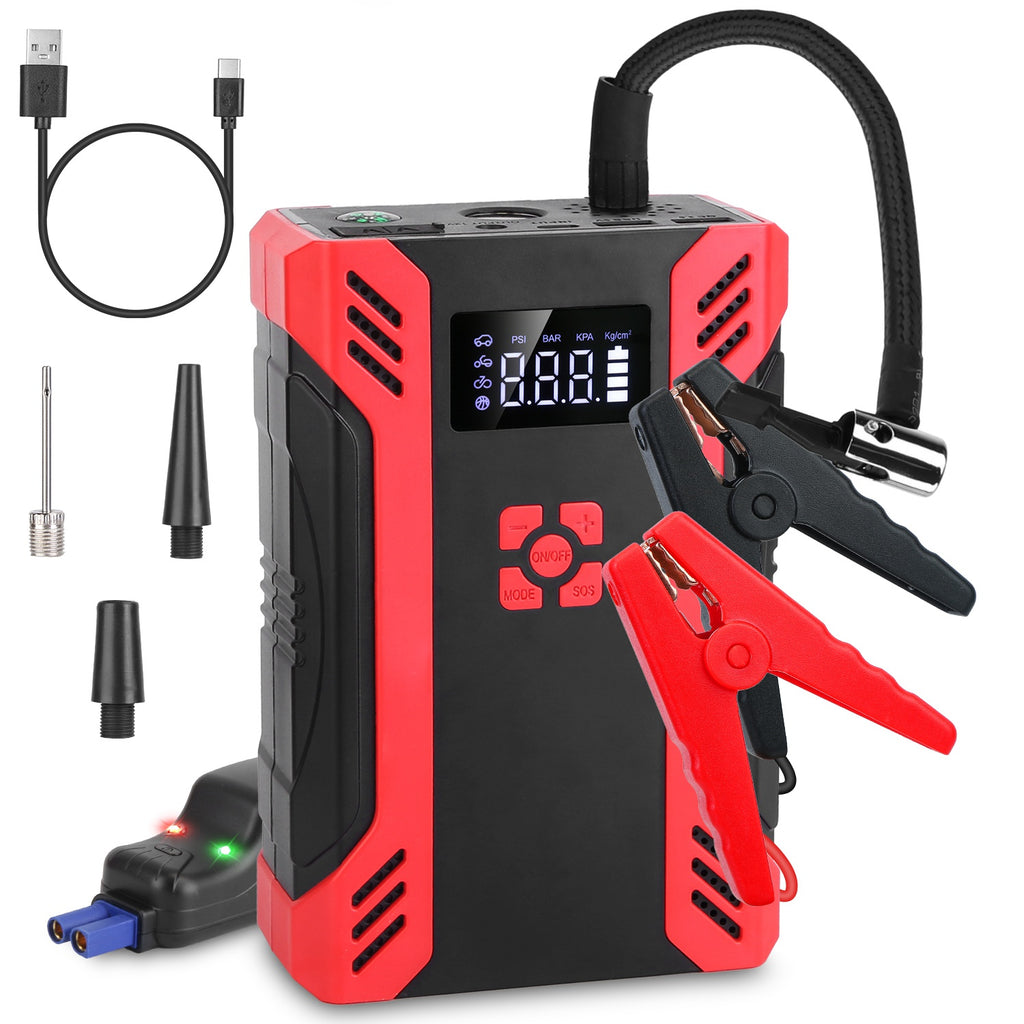 Portable Jump Starter with Air Compressor - Ultimate Roadside Kit